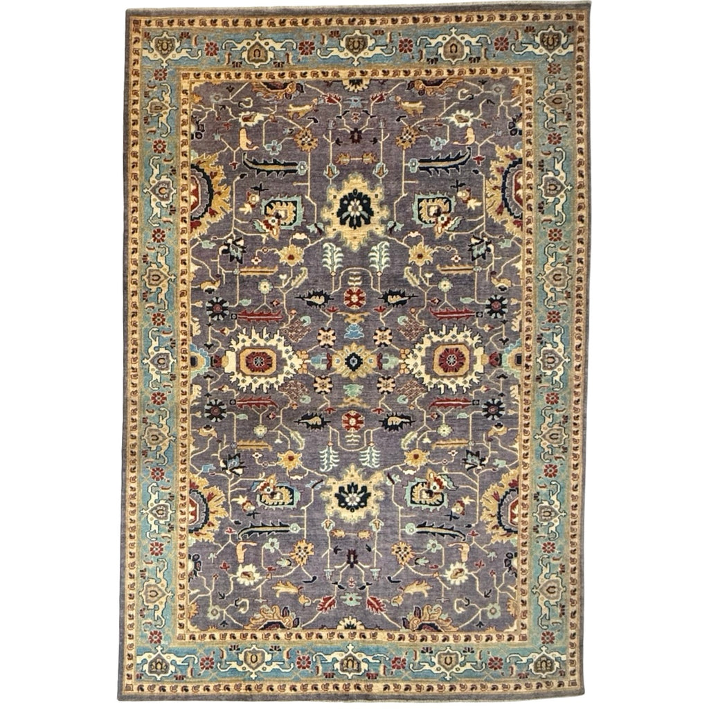 294 x 197 cm Afghan Chobi Veg-Dye Hand-Knotted Wool Rug