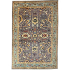 294 x 197 cm Afghan Chobi Veg-Dye Hand-Knotted Wool Rug