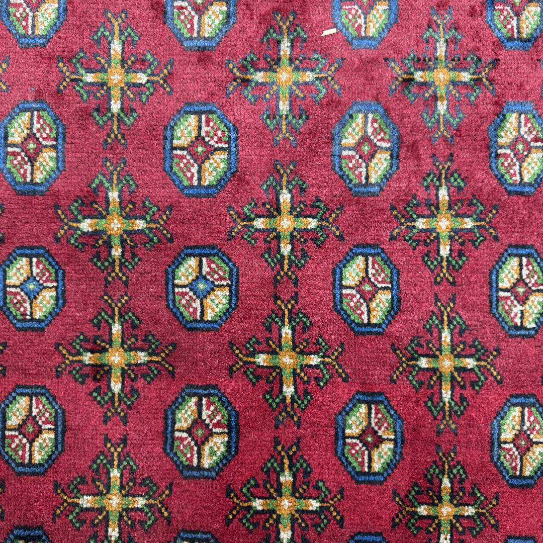 190 x 116 cm Hand-Woven Color Afghan Akche Wool Rug