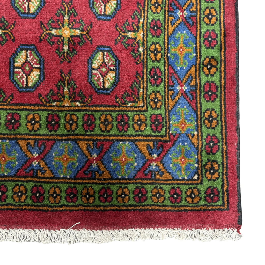 190 x 116 cm Hand-Woven Color Afghan Akche Wool Rug