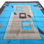 220 x 160 cm Turkish Blue Modern Machine Made Rug