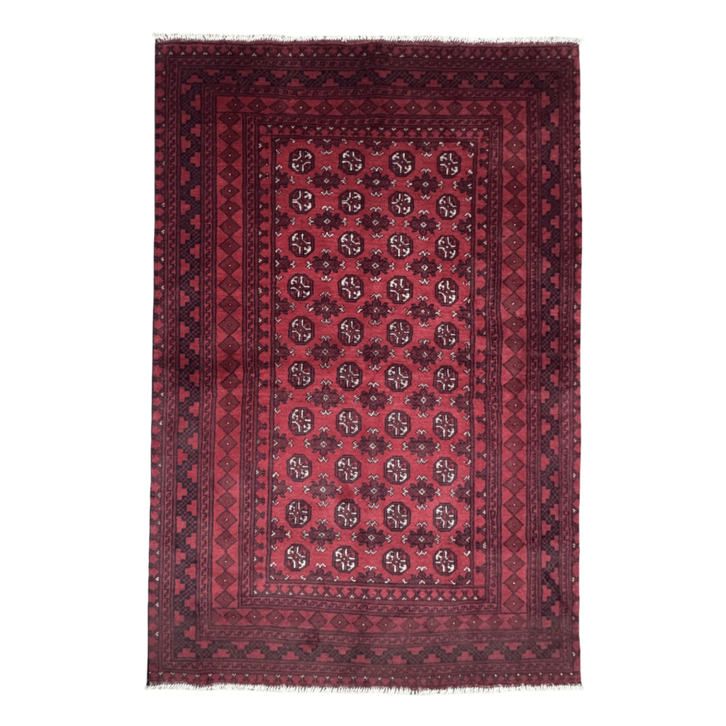 234 x 158 cm Hand-Knotted Afghan Bokhara Akche Rug