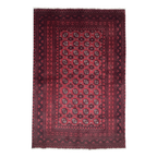 234 x 158 cm Hand-Knotted Afghan Bokhara Akche Rug