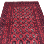 234 x 158 cm Hand-Knotted Afghan Bokhara Akche Rug