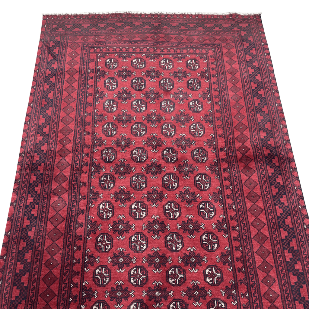 234 x 158 cm Hand-Knotted Afghan Bokhara Akche Rug