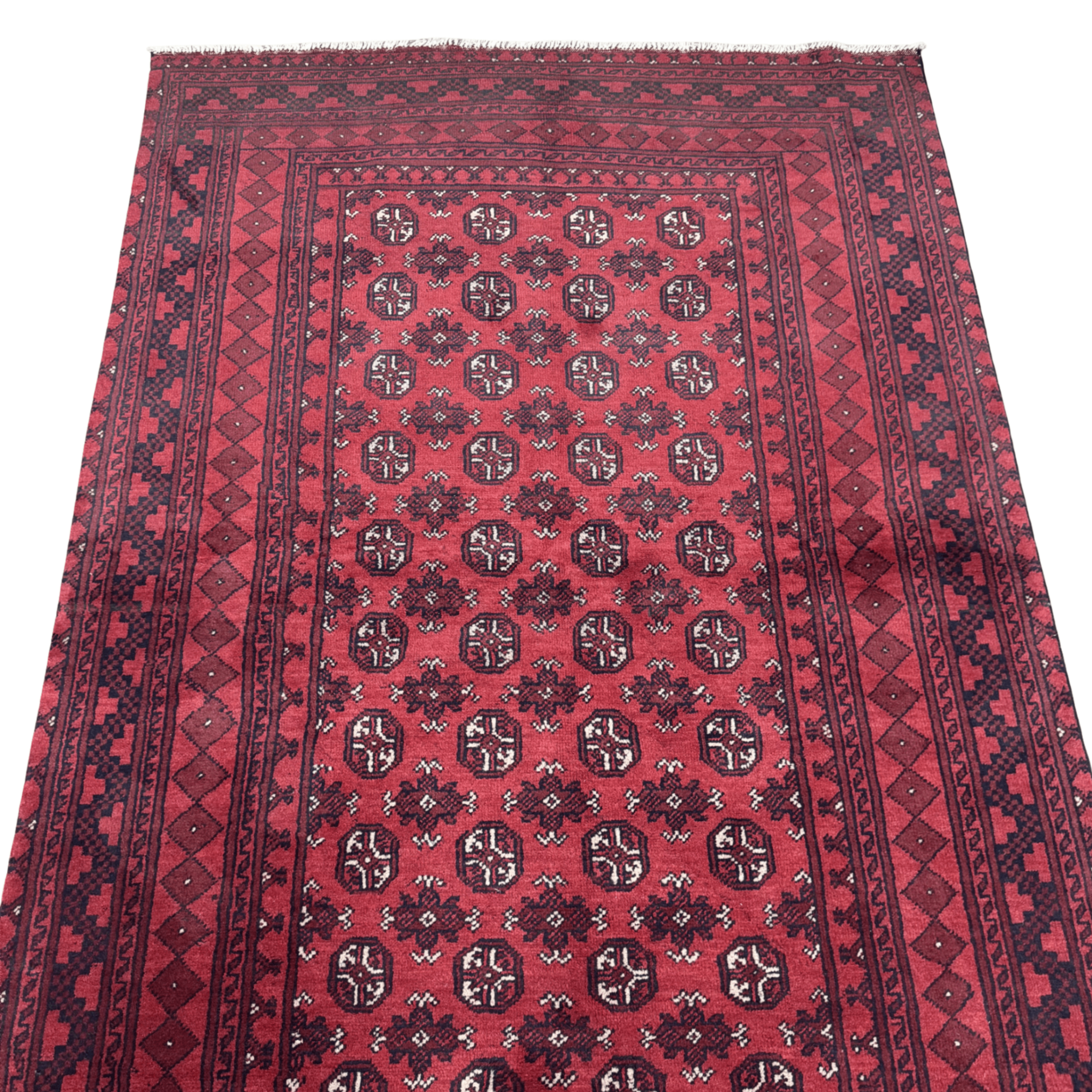 234 x 158 cm Hand-Knotted Afghan Bokhara Akche Rug