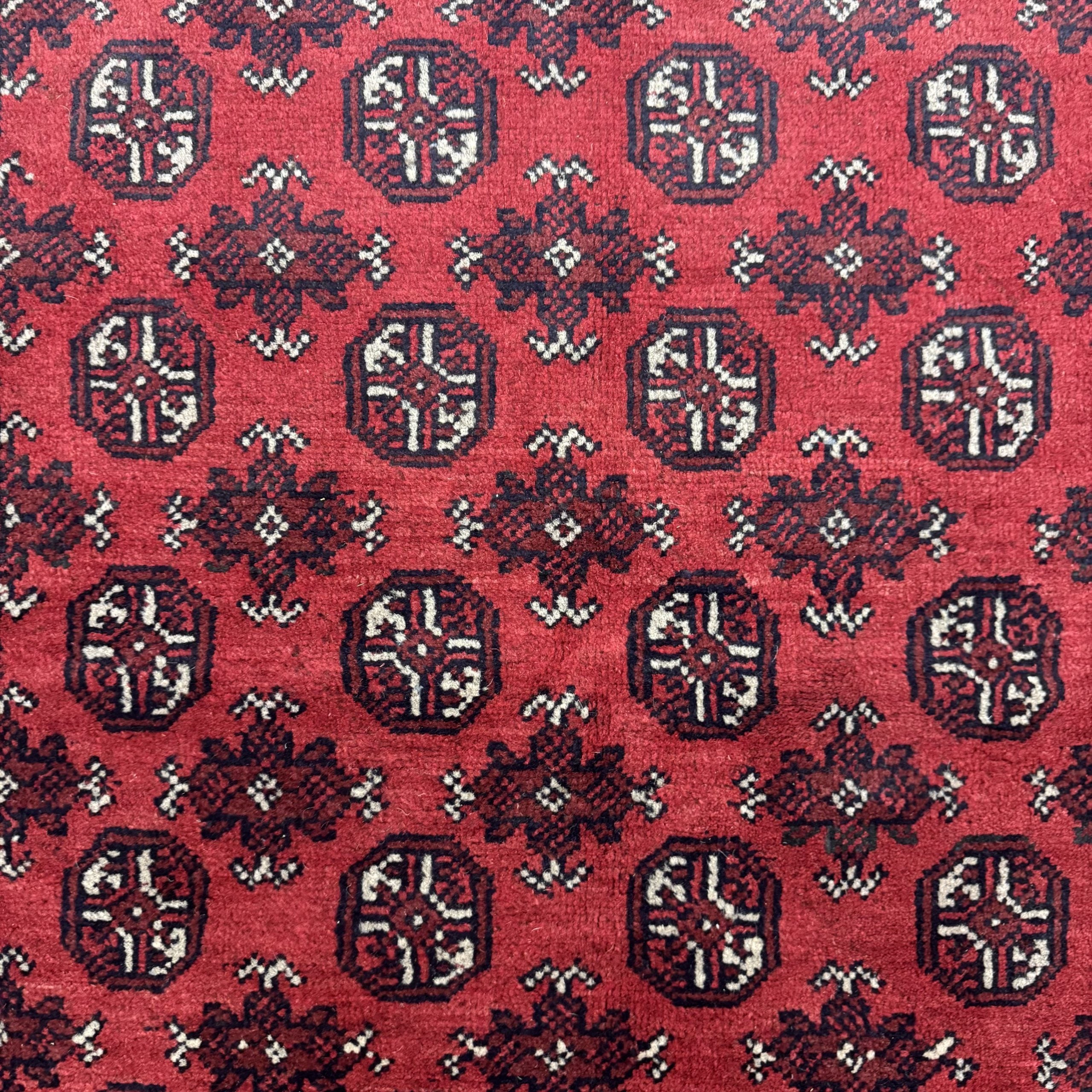 234 x 158 cm Hand-Knotted Afghan Bokhara Akche Rug