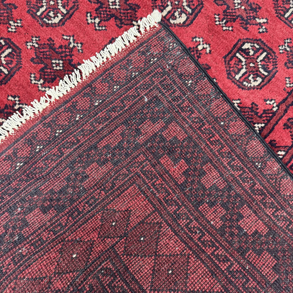 234 x 158 cm Hand-Knotted Afghan Bokhara Akche Rug
