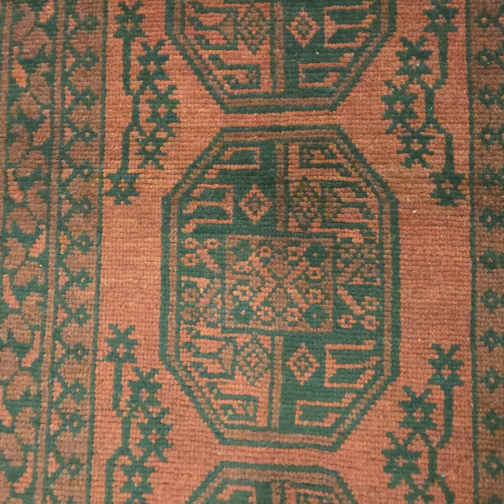 294 x 77 cm Hand-Knotted Red Afghan Akche Runner Rug