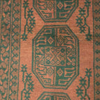 294 x 77 cm Hand-Knotted Red Afghan Akche Runner Rug