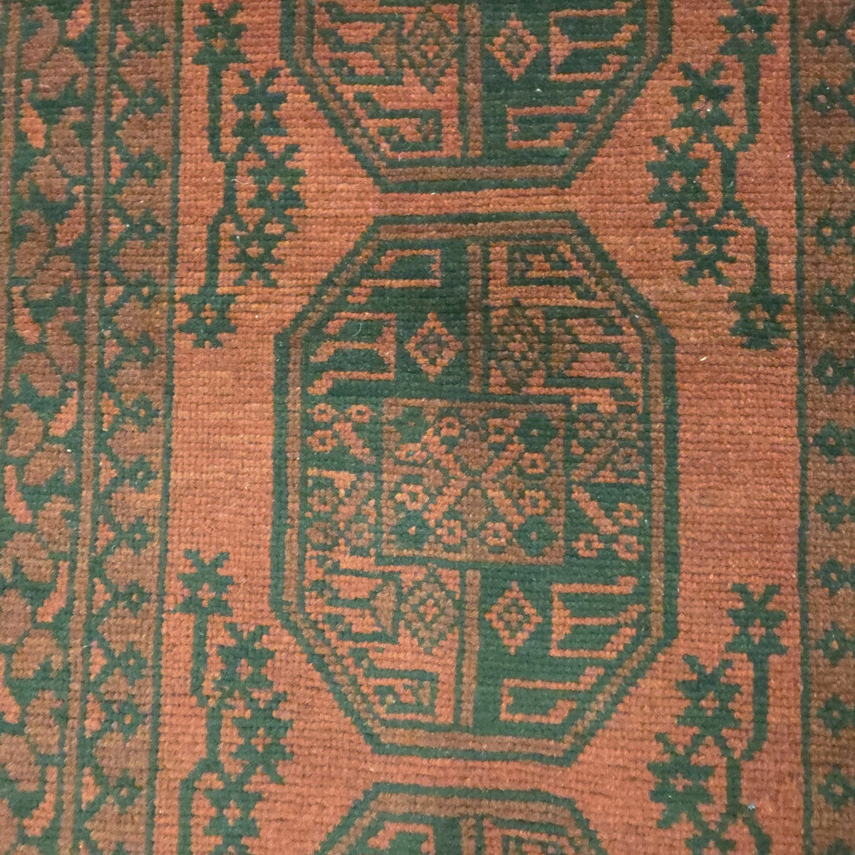 294 x 77 cm Hand-Knotted Red Afghan Akche Runner Rug