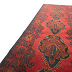 300 x 80 cm Hand Knotted Afghan Turkmen Wool Runner Rug