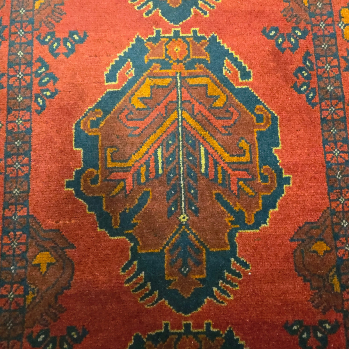 300 x 80 cm Hand Knotted Afghan Turkmen Wool Runner Rug