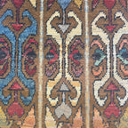 60 x 40 cm Afghan Chobi Hand-Knotted Wool Rug in Dark Brown