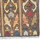 60 x 40 cm Afghan Chobi Hand-Knotted Wool Rug in Dark Brown