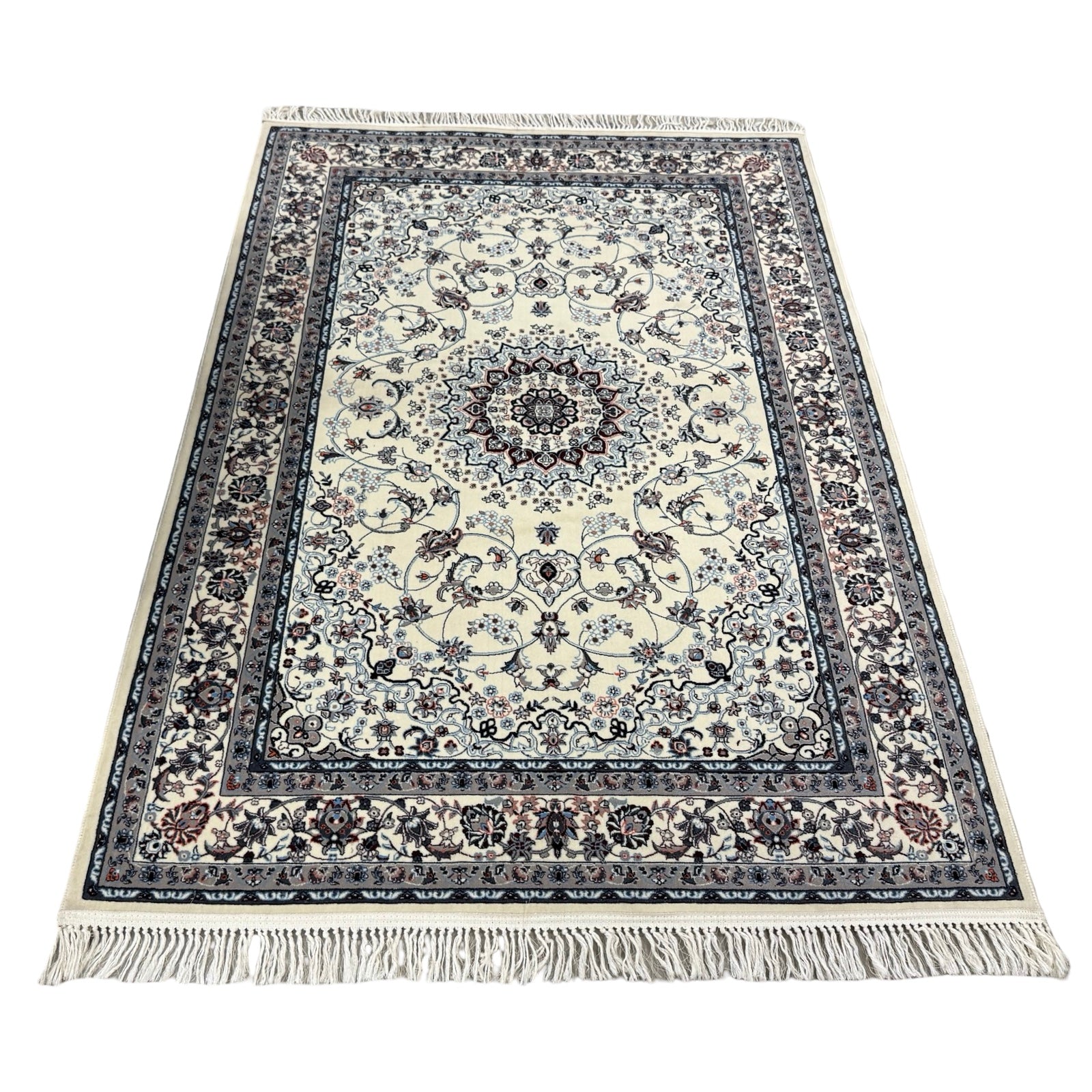 225 x 160cm Persian Ivory Nain Machine Made Rug