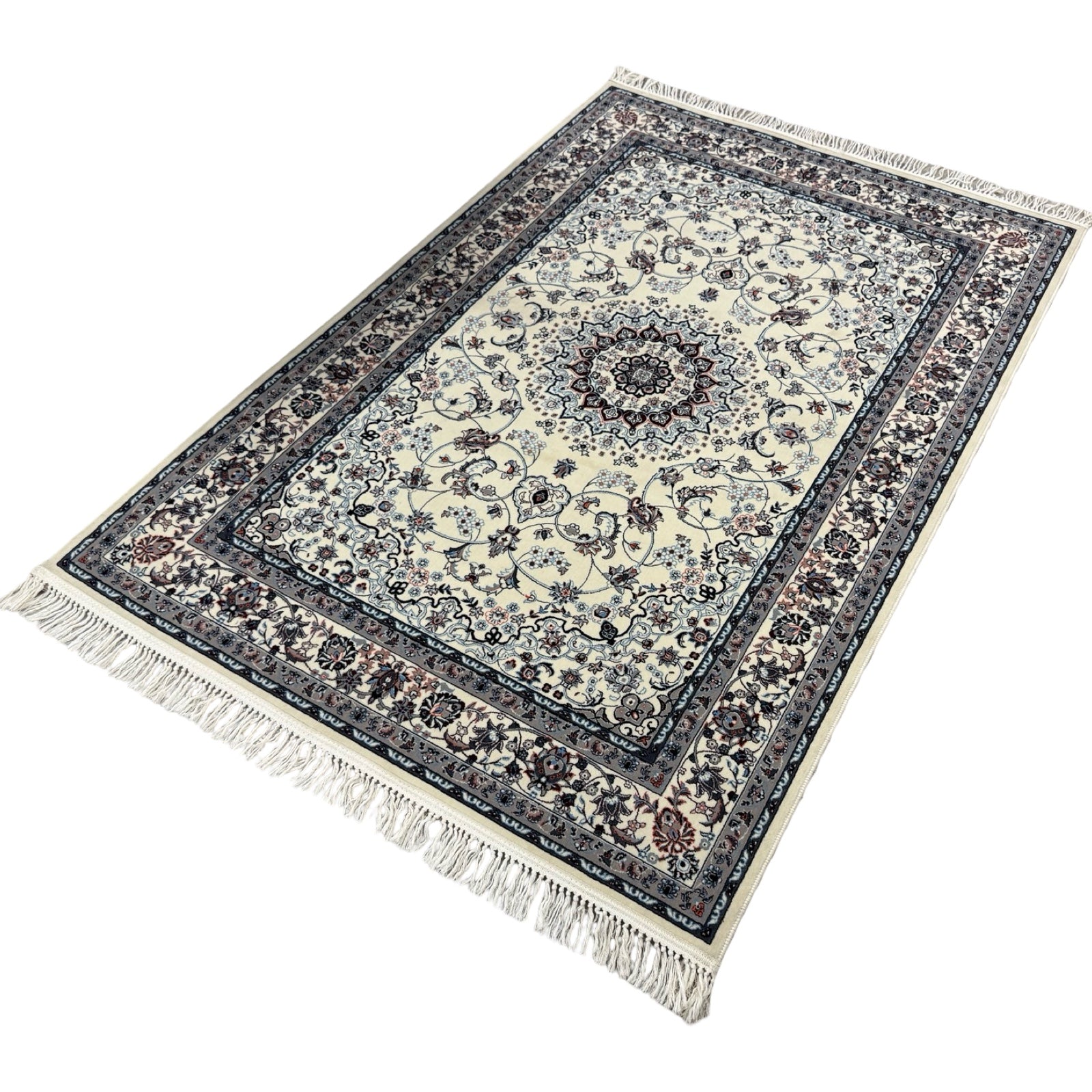 225 x 160cm Persian Ivory Nain Machine Made Rug
