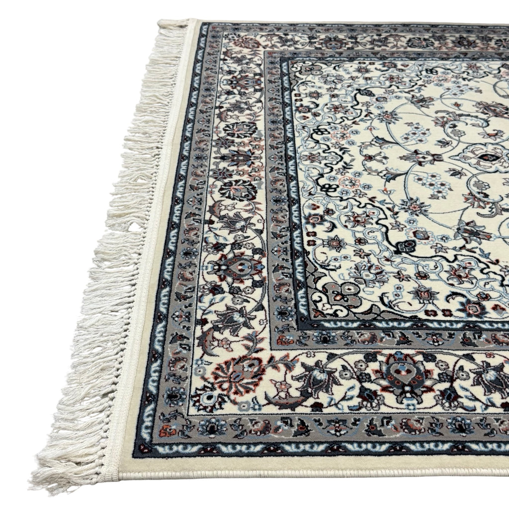 225 x 160cm Persian Ivory Nain Machine Made Rug