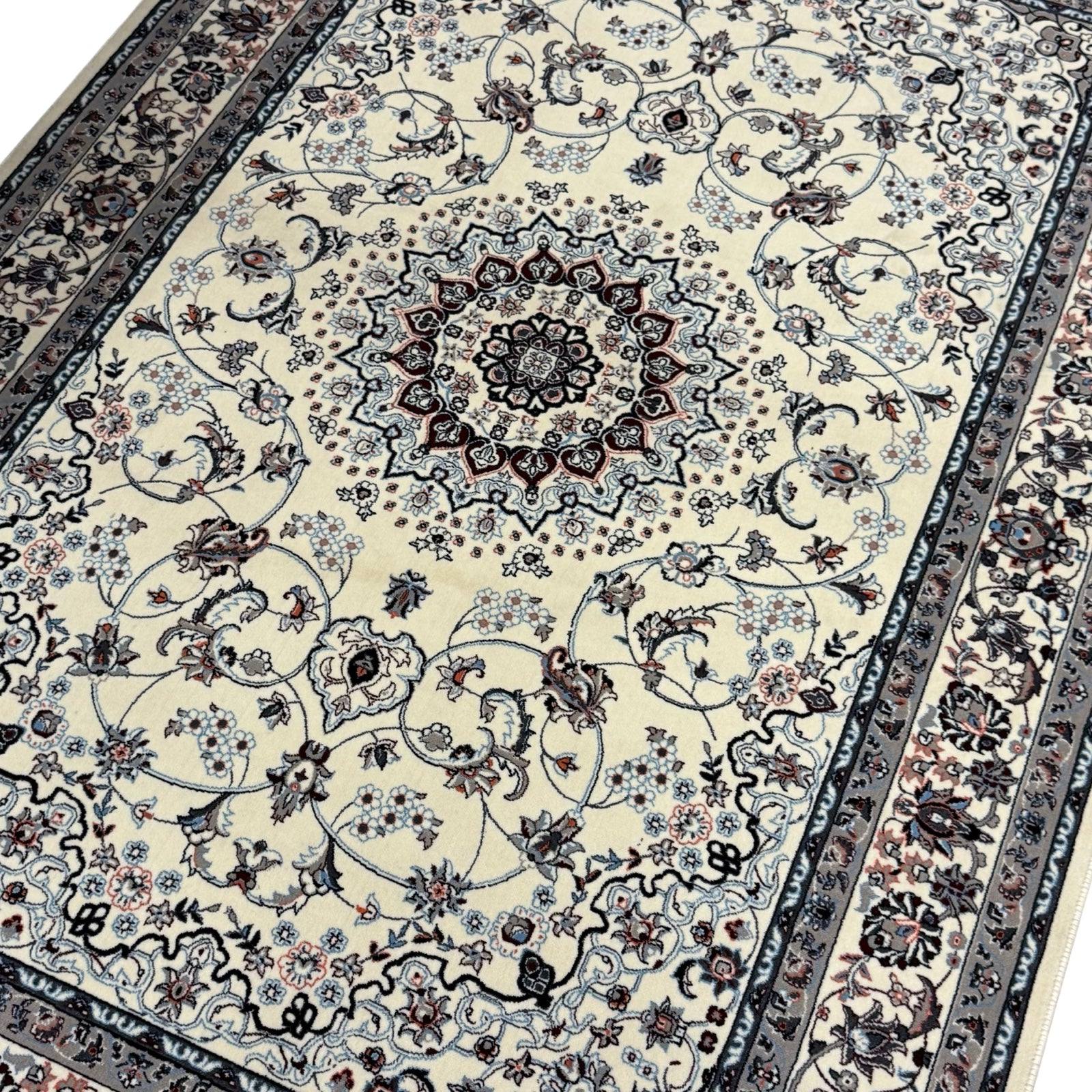 225 x 160cm Persian Ivory Nain Machine Made Rug