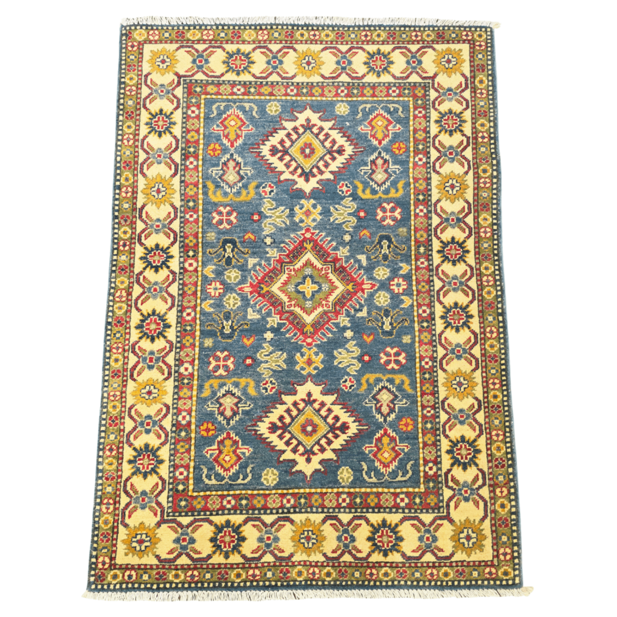 144 x 96 cm Hand Knotted Afghan Kazak Rug