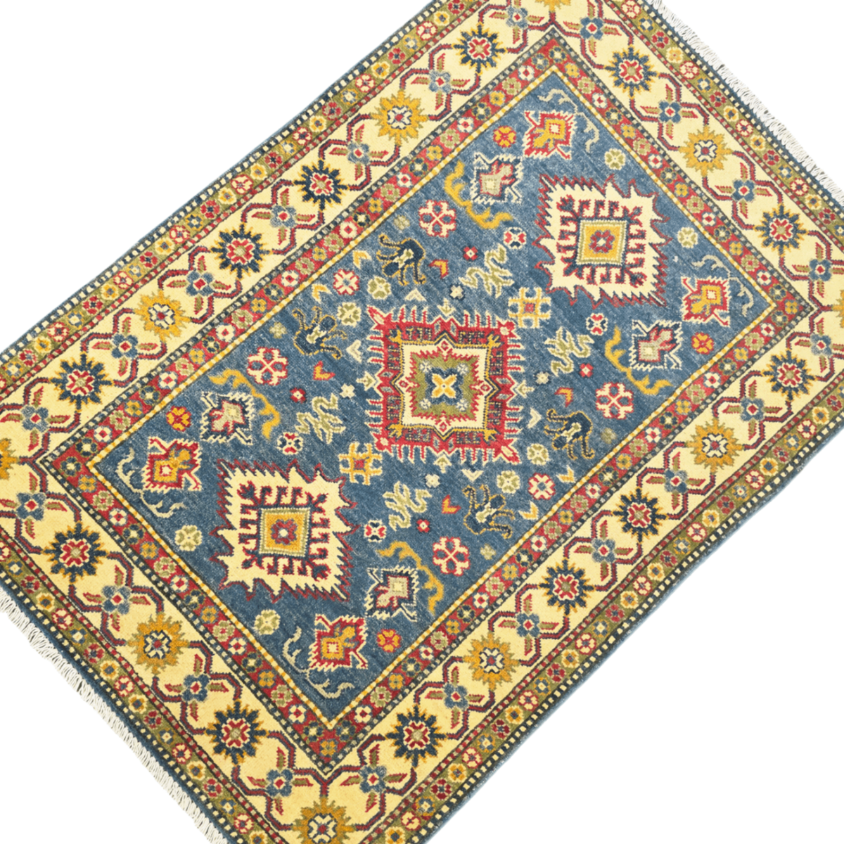 144 x 96 cm Hand Knotted Afghan Kazak Rug