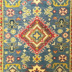 144 x 96 cm Hand Knotted Afghan Kazak Rug