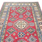 163 x 121 cm Hand Knotted Afghan Kazak Rug
