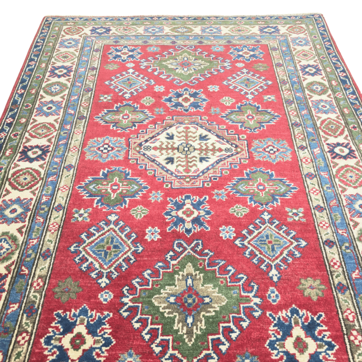 163 x 121 cm Hand Knotted Afghan Kazak Rug