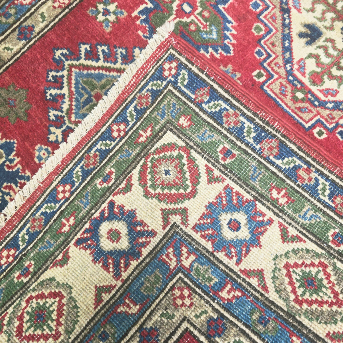 163 x 121 cm Hand Knotted Afghan Kazak Rug