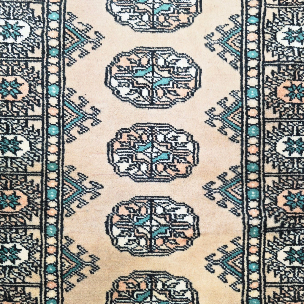 185 x 62 cm Hand Knotted Beige Karachi Bokhara – Wool Runner Rug