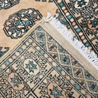 185 x 62 cm Hand Knotted Beige Karachi Bokhara – Wool Runner Rug