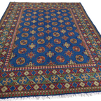 193 x 150 cm Hand-Woven Color Afghan Akche Wool Rug