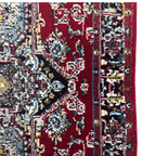Maroon Persian design runner rug detail