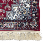 Maroon Persian design runner rug detail