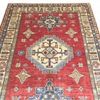 205 x 152 cm Hand Knotted Afghan Kazak – Wool Rug