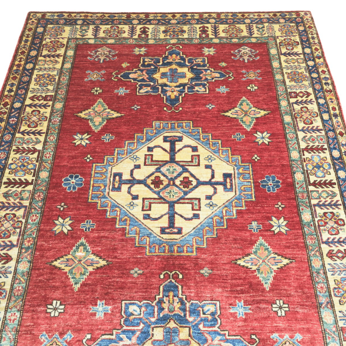 205 x 152 cm Hand Knotted Afghan Kazak – Wool Rug
