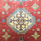 205 x 152 cm Hand Knotted Afghan Kazak – Wool Rug
