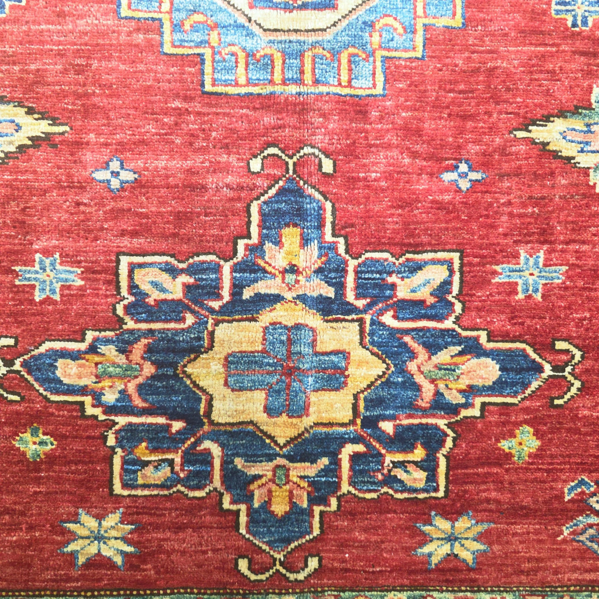 205 x 152 cm Hand Knotted Afghan Kazak – Wool Rug