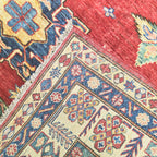 205 x 152 cm Hand Knotted Afghan Kazak – Wool Rug
