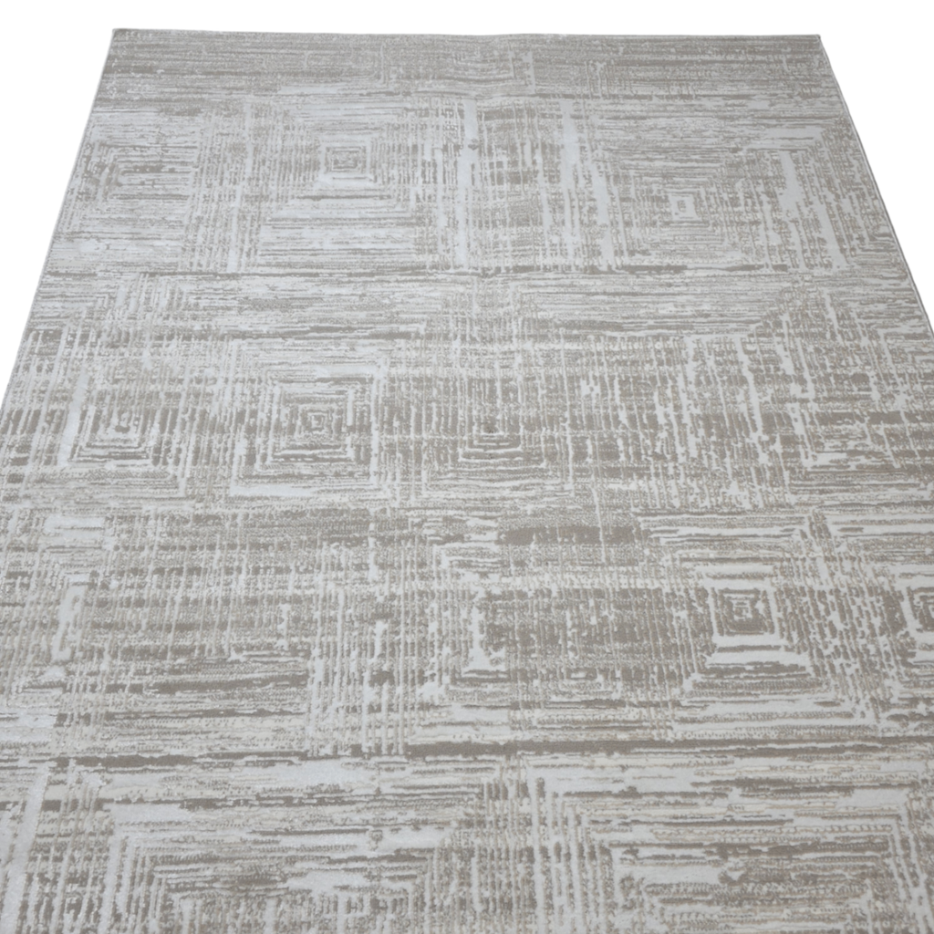 213 x 160 cm Modern Geometric Design Machine Made Rug