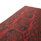 292 x 75 cm Hand-Knotted Red Afghan Akche Runner Rug