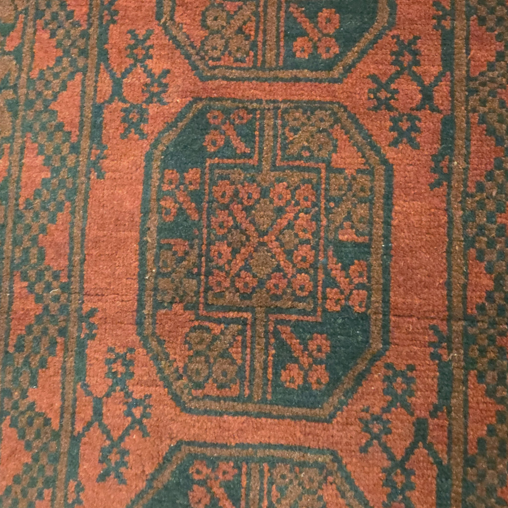 292 x 75 cm Hand-Knotted Red Afghan Akche Runner Rug