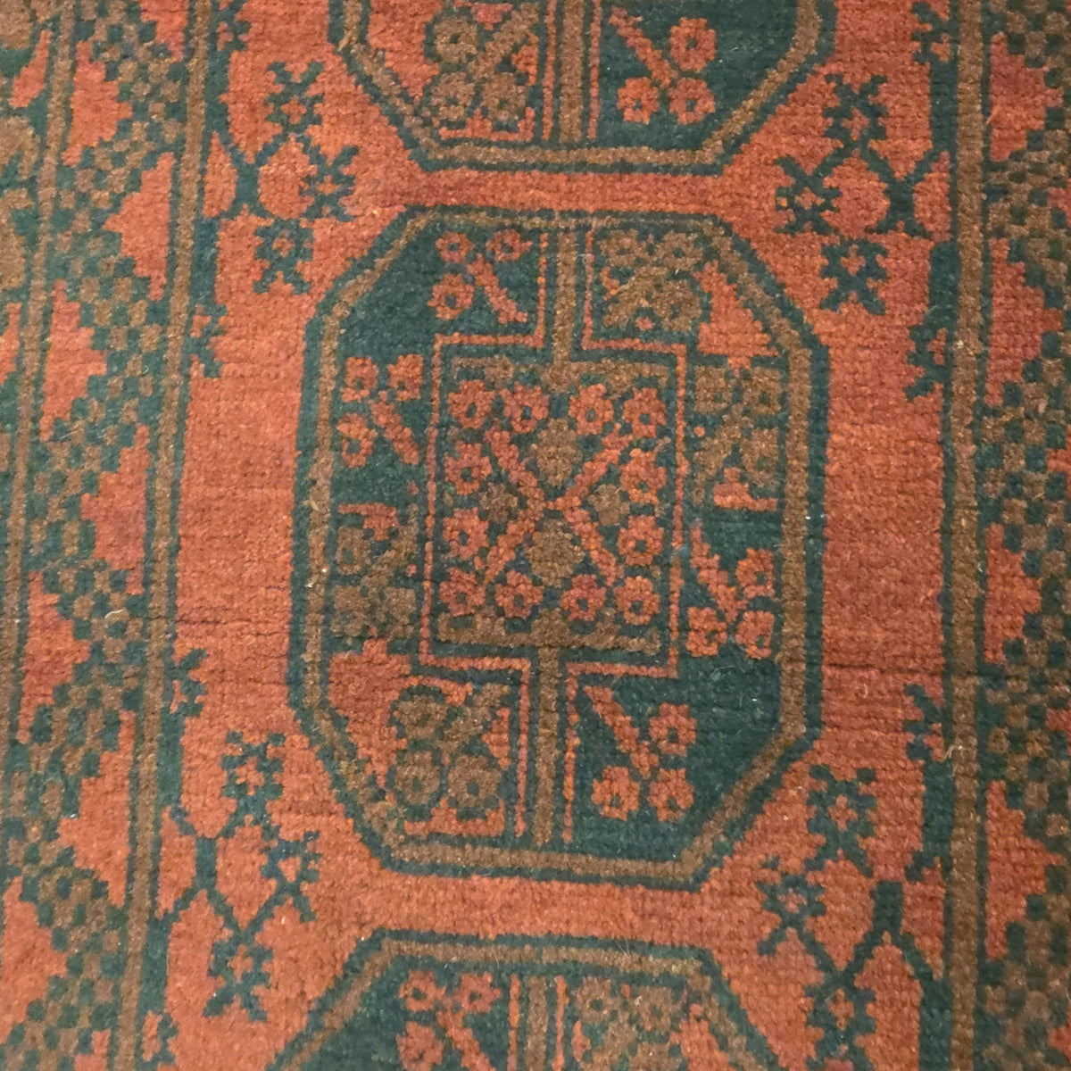 292 x 75 cm Hand-Knotted Red Afghan Akche Runner Rug