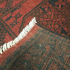 292 x 75 cm Hand-Knotted Red Afghan Akche Runner Rug