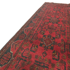 299 x 80 cm Hand Knotted Afghan Turkmen Wool Runner Rug