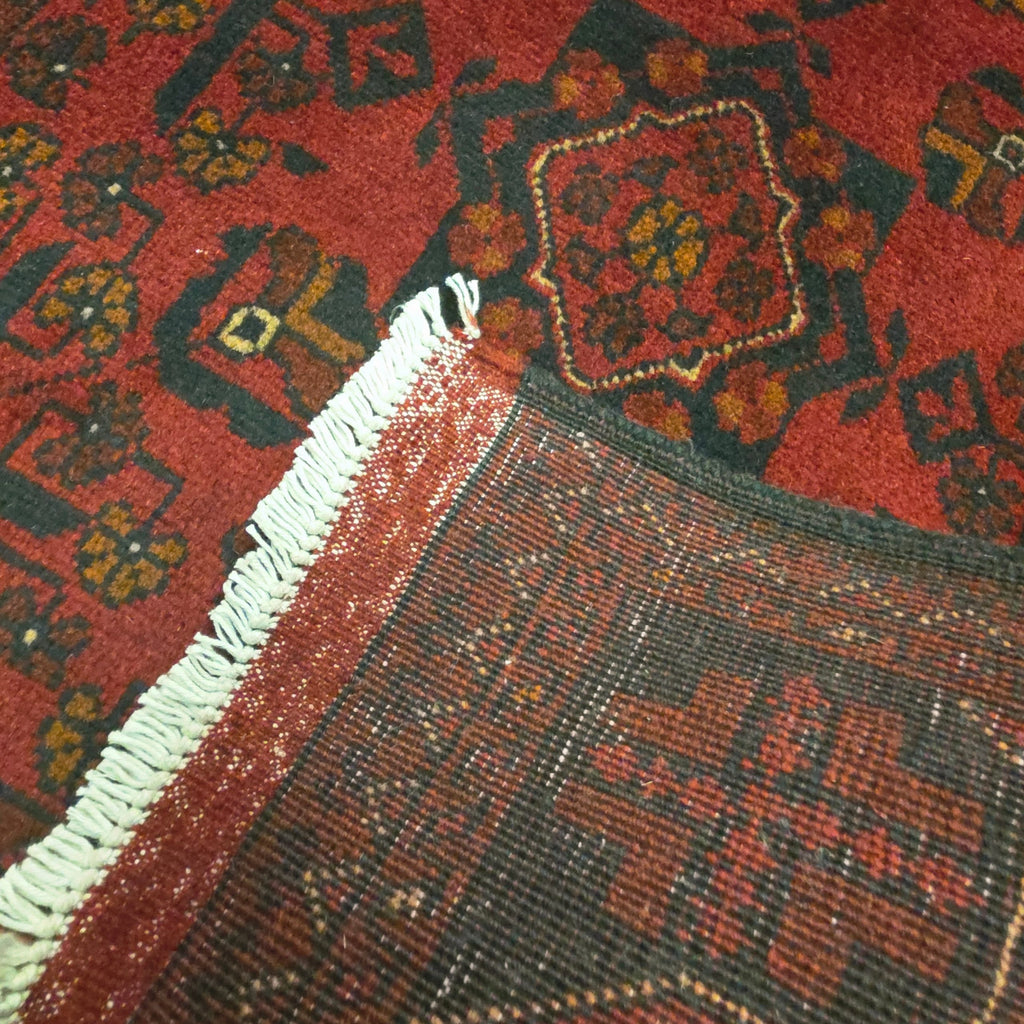 299 x 80 cm Hand Knotted Afghan Turkmen Wool Runner Rug
