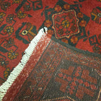299 x 80 cm Hand Knotted Afghan Turkmen Wool Runner Rug