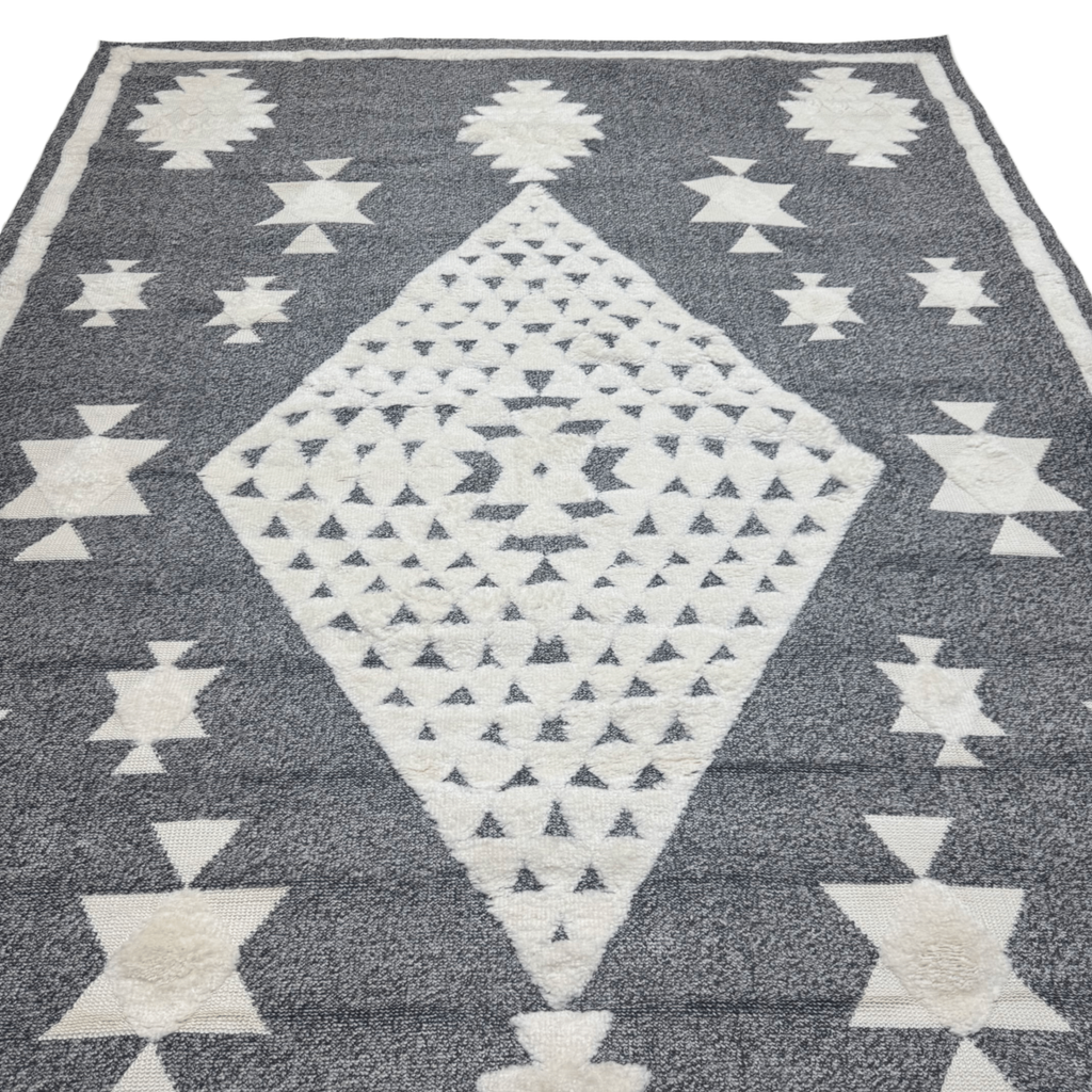 340 x 240 cm Modern Turkish Machine-Made Rug, Grey