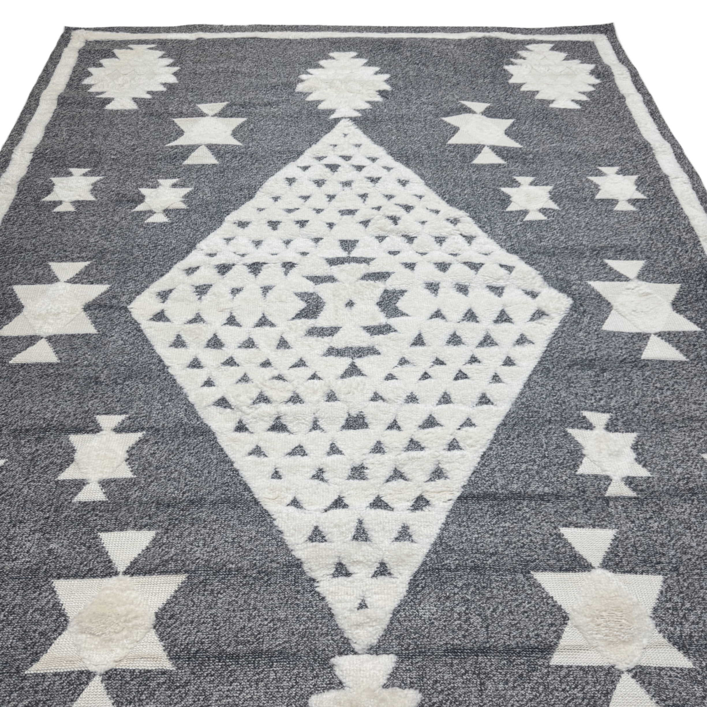 340 x 240 cm Modern Turkish Machine-Made Rug, Grey