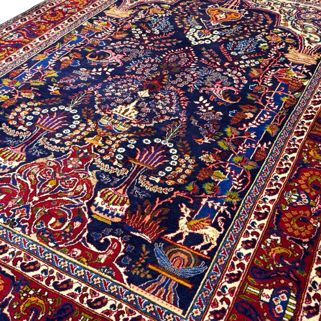 305 x 202 cm Hand Knotted Persian Tabriz Garden Rug